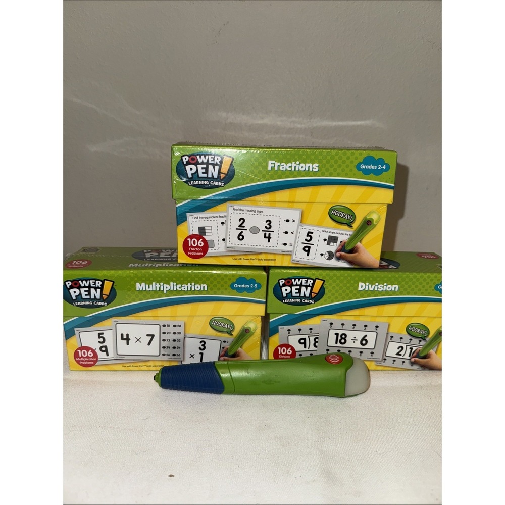 Power Pen Learning Cards- Set Of 3 Learning Topics. Pen Included. Grades 2-5‎